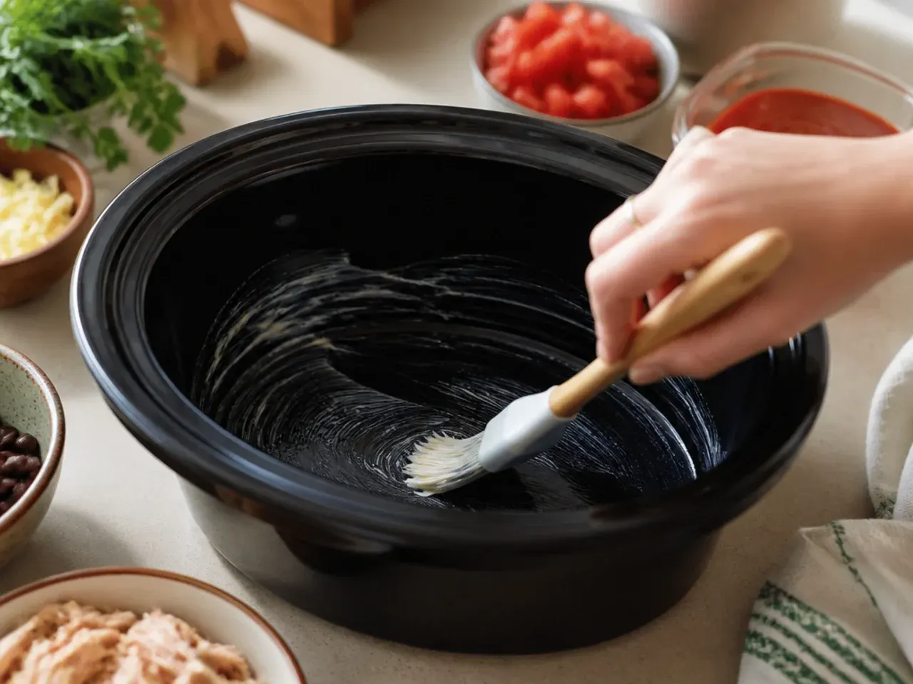 crockpot chicken enchilada casserole recipe step 2
