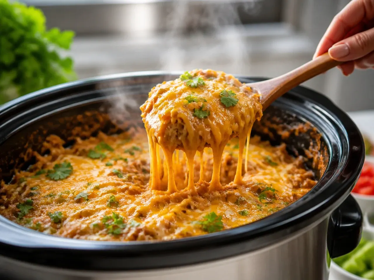 crockpot chicken enchilada casserole recipe step 7