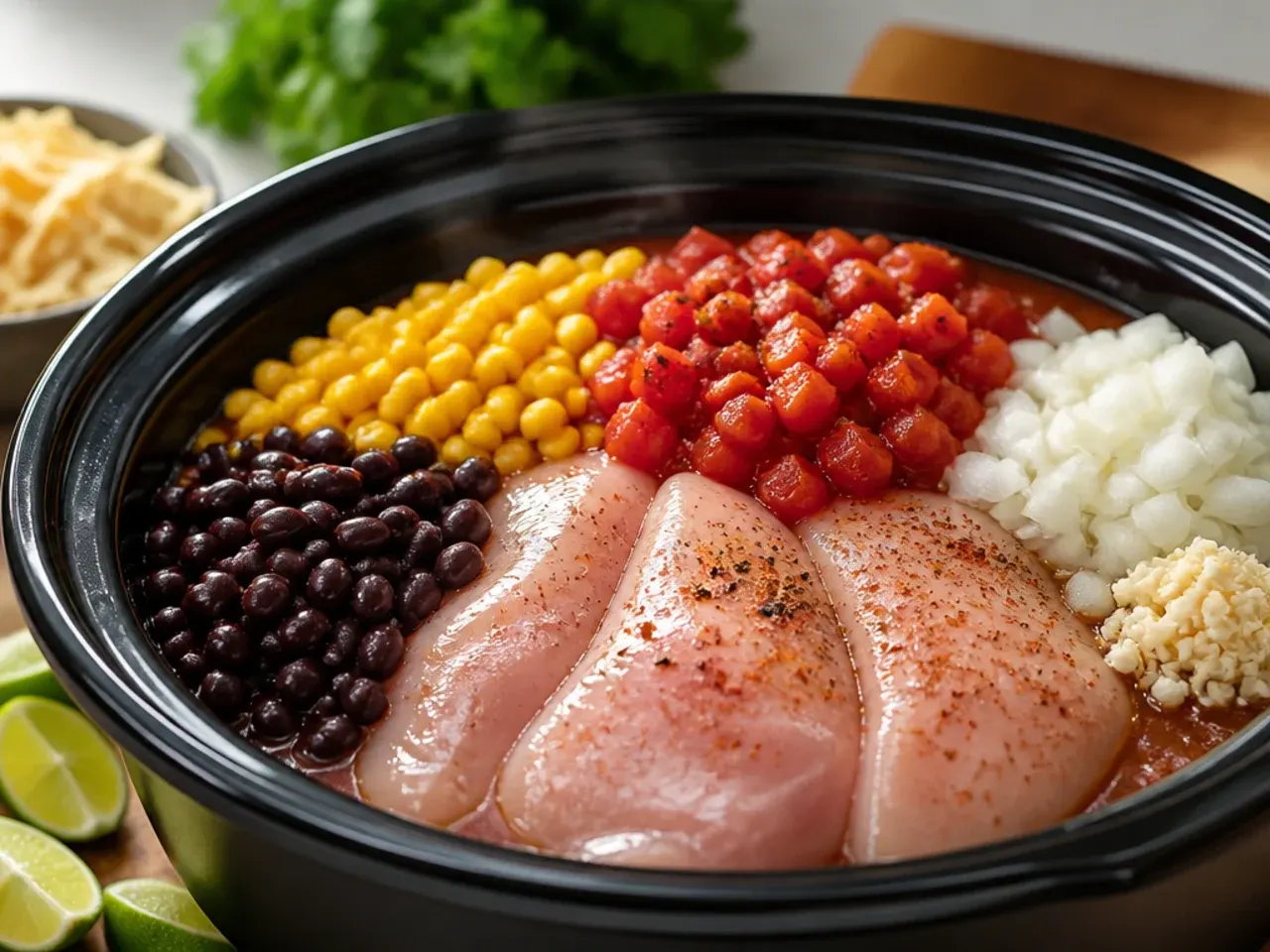 crockpot chicken tortilla soup recipe step 1