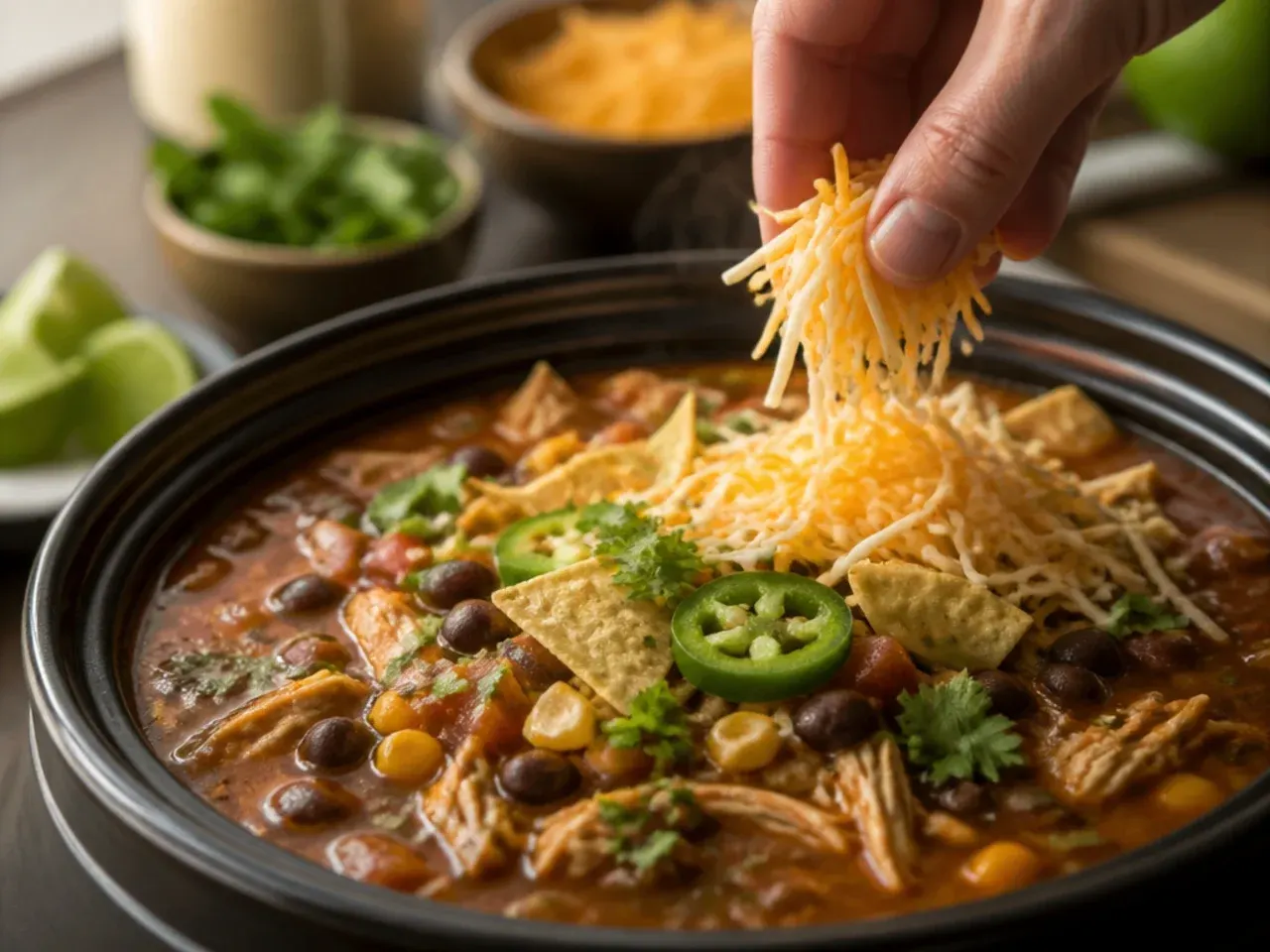 crockpot chicken tortilla soup recipe step 7