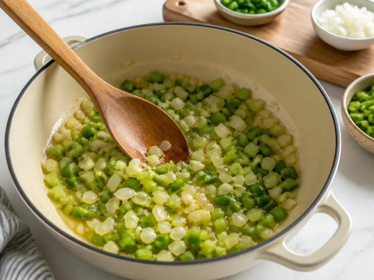 crockpot gumbo recipe — step 2: cook the trinity