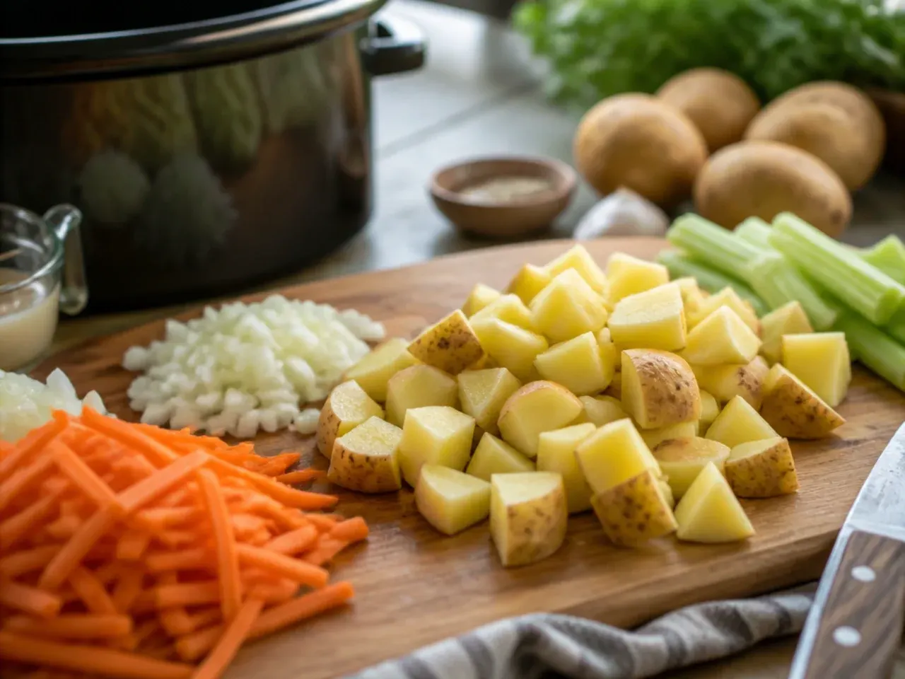 crockpot potato soup recipe step 1