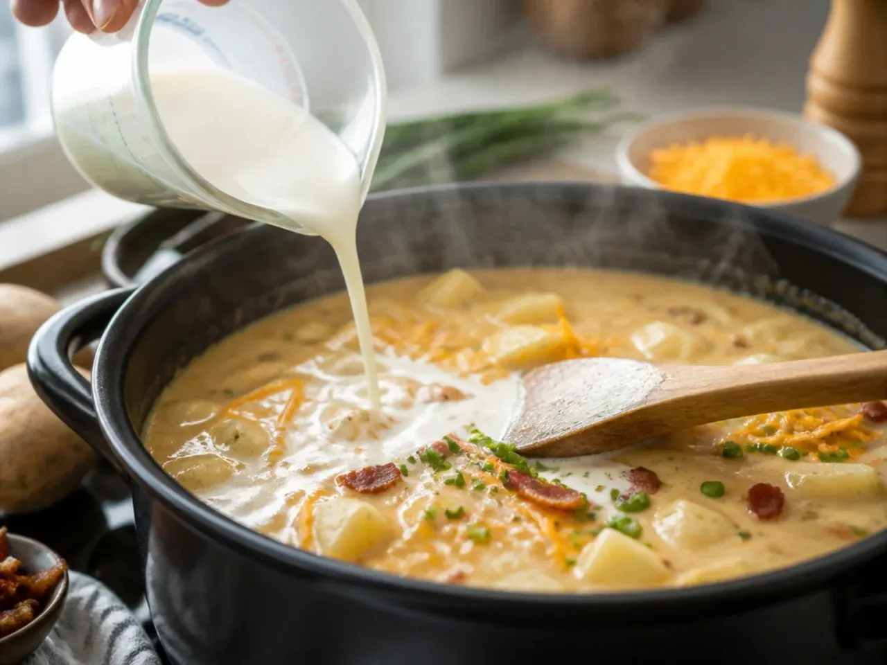 crockpot potato soup recipe step 5