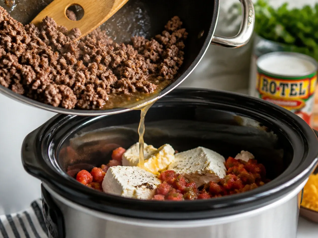 crockpot rotel dip recipe step 2