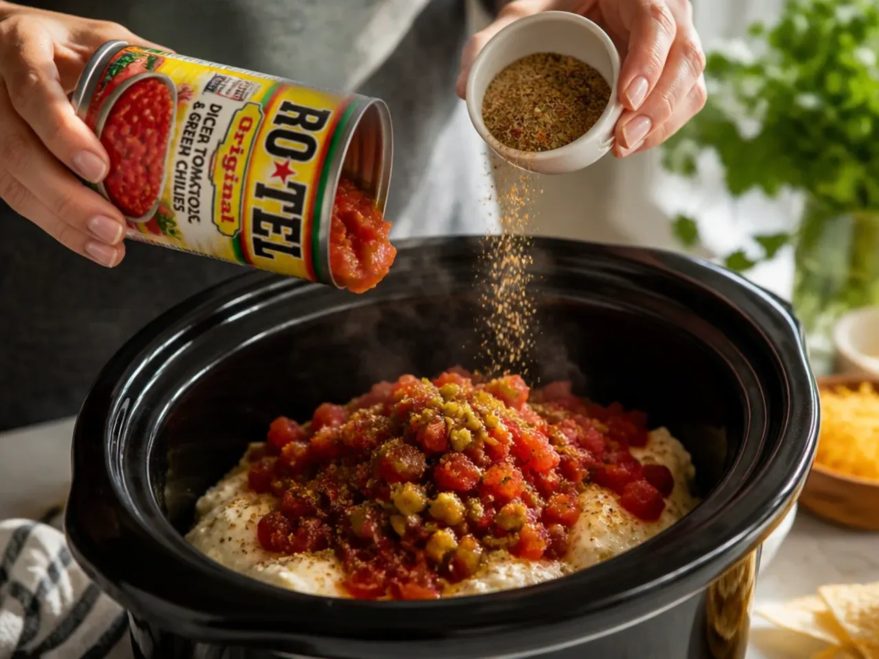 crockpot rotel dip recipe step 5