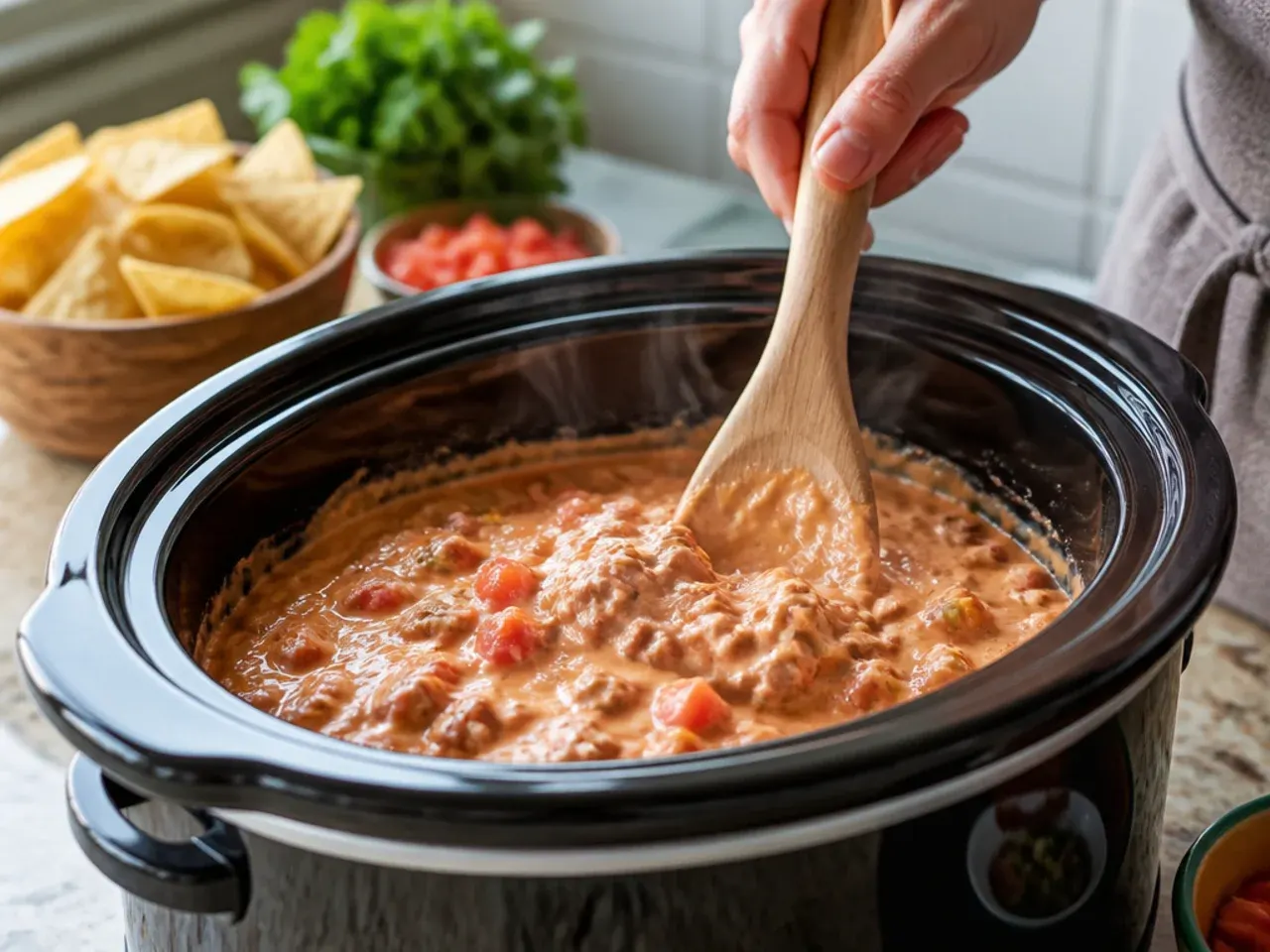 crockpot rotel dip recipe step 6