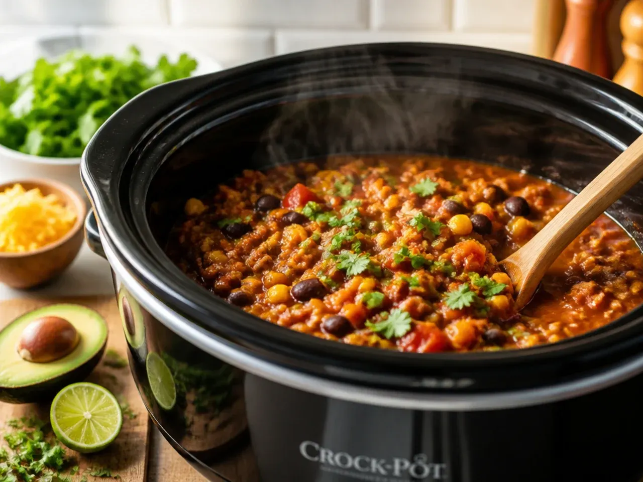 crockpot taco soup recipe step 7