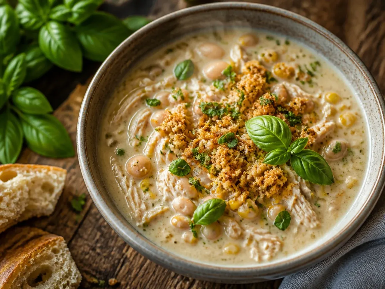 Best-ever white chicken chili with deeply browned chicken and toasted spices