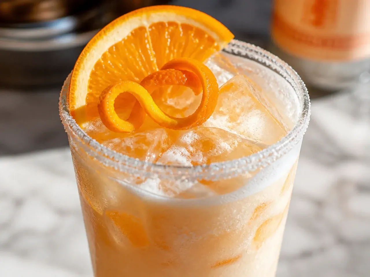 Spiced orange cream soda with a swirled cream float