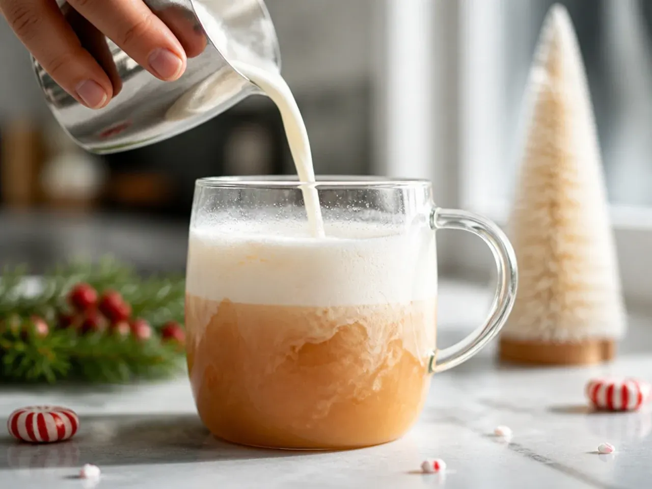 cute christmas drinks recipe step 1