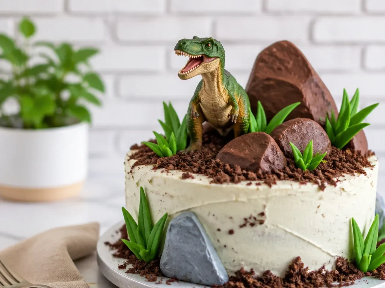 Tips for making dinosaur cake toppers easier at home