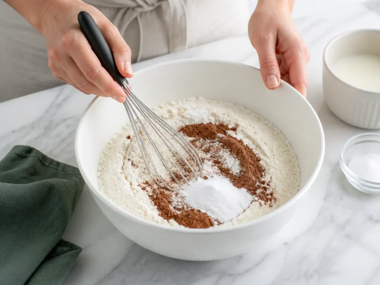 dinosaur smash cake — step 2: combine the dry ingredients