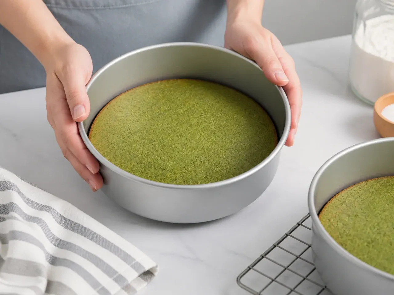 dinosaur smash cake — step 5: bake the layers