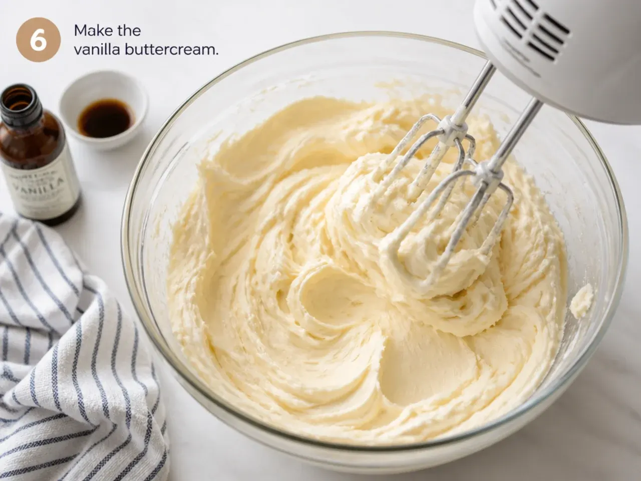 dinosaur smash cake — step 6: make the vanilla buttercream