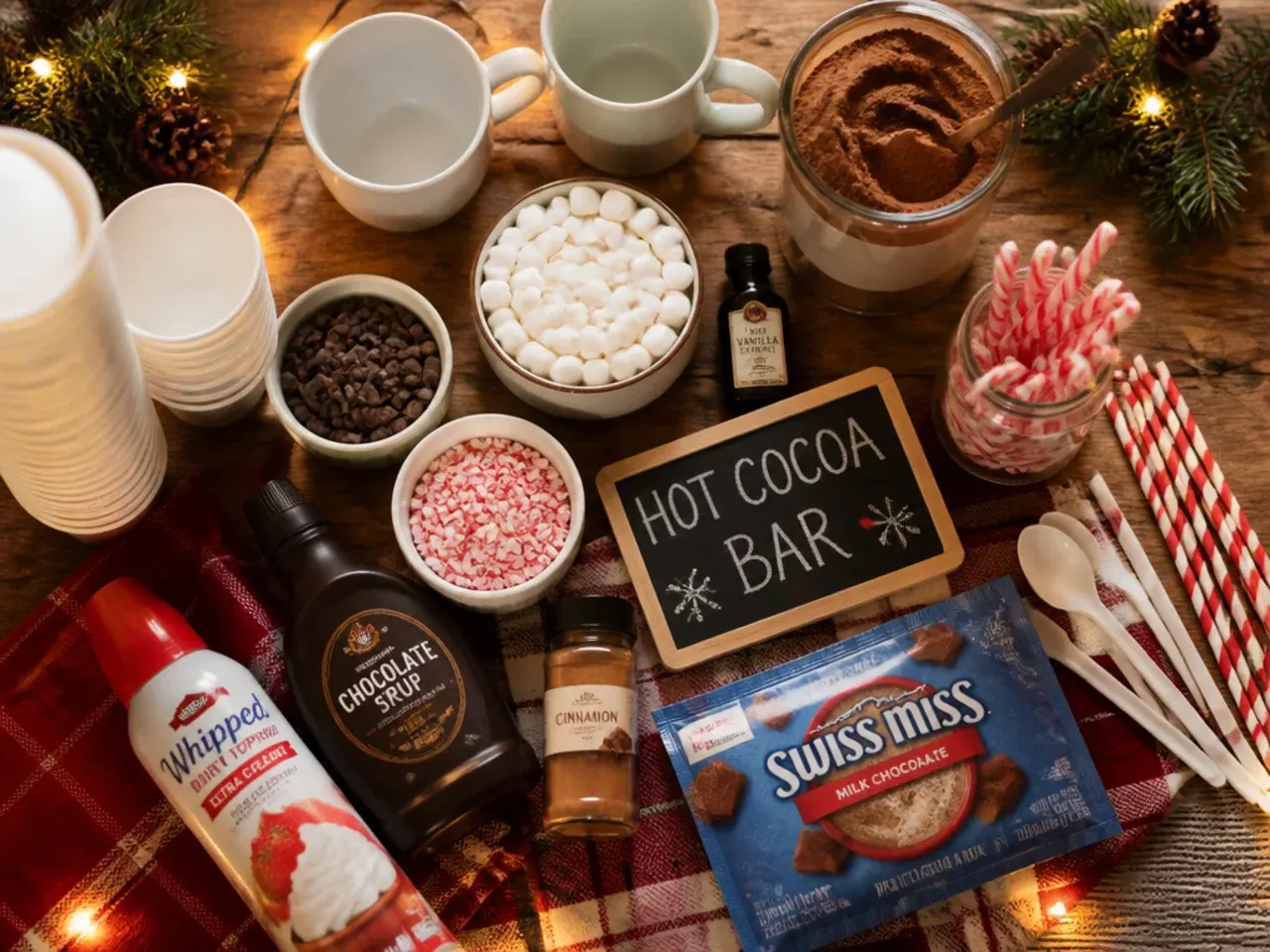 Hands whisking cocoa powder into warm milk in a saucepan