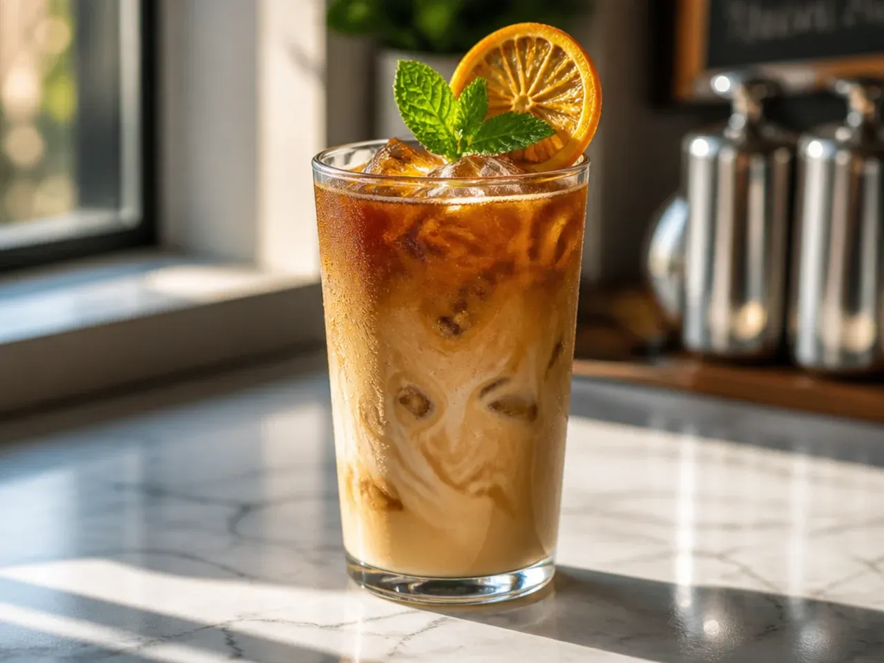 Easy single-serve iced coffee made with a pour-over directly onto ice