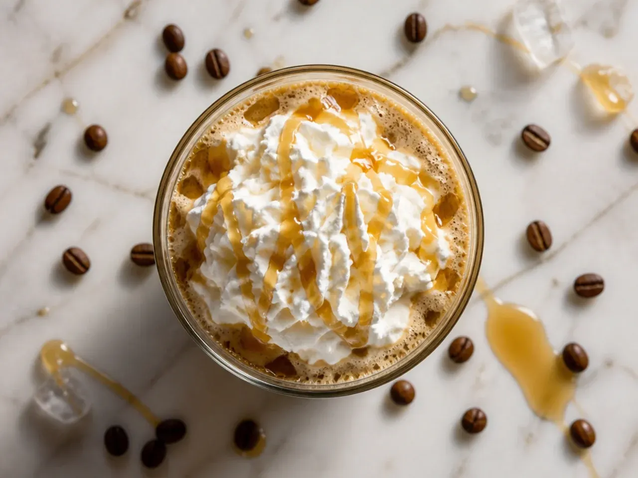 Simple iced coffee being poured over ice in a glass with milk beside it
