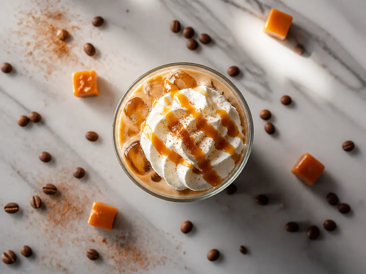 Iced Dunkalatte copycat coffee syrup latte in a tall glass
