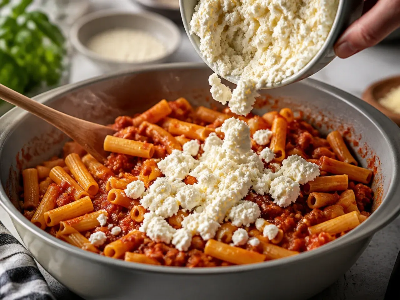 easy baked ziti with ricotta recipe step 1
