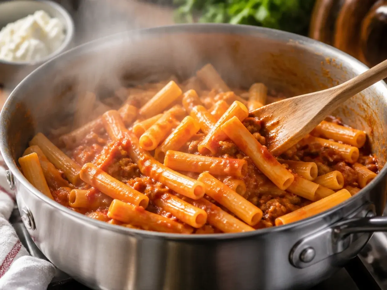 easy baked ziti with ricotta recipe step 2