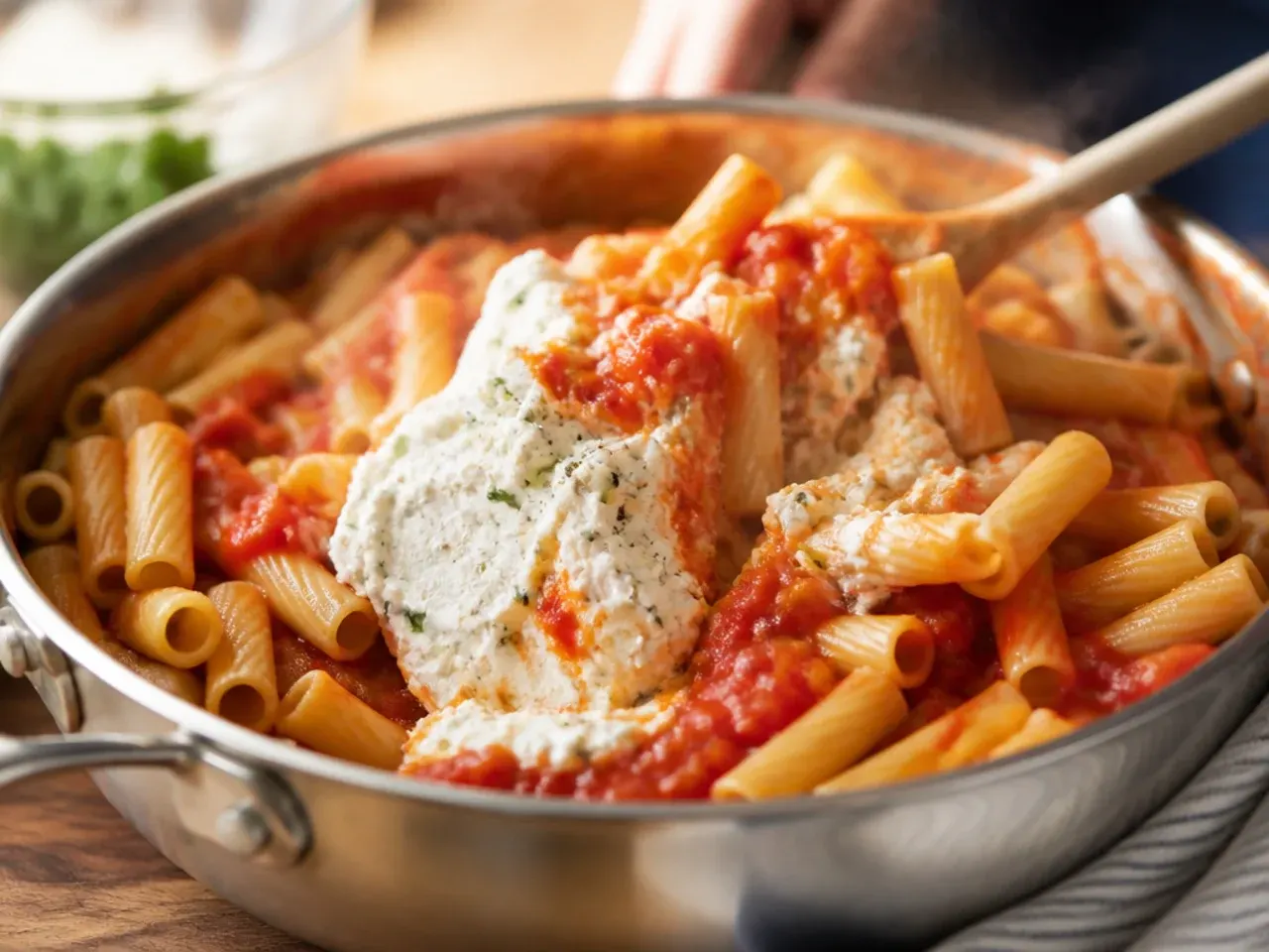 easy baked ziti with ricotta recipe step 5