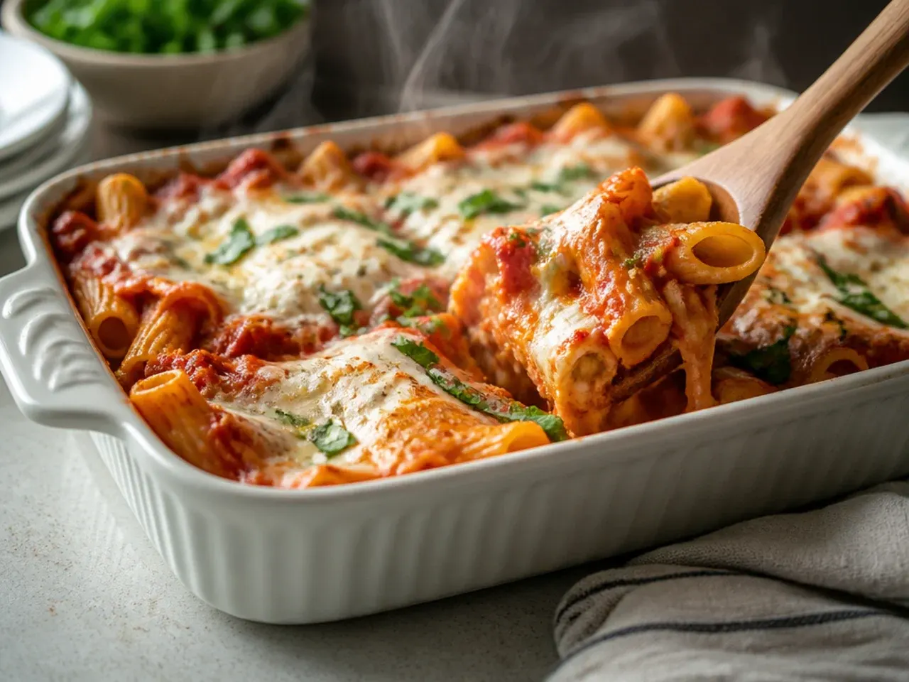 easy baked ziti with ricotta recipe step 7