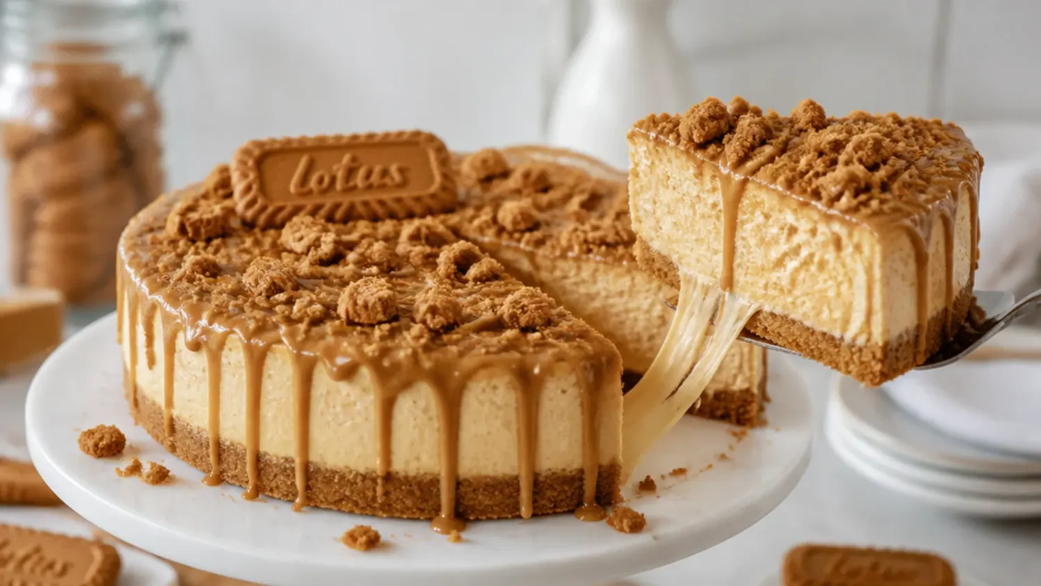 easy biscoff cheesecake — 20 Easy Biscoff Cheesecakes Anyone Can Make