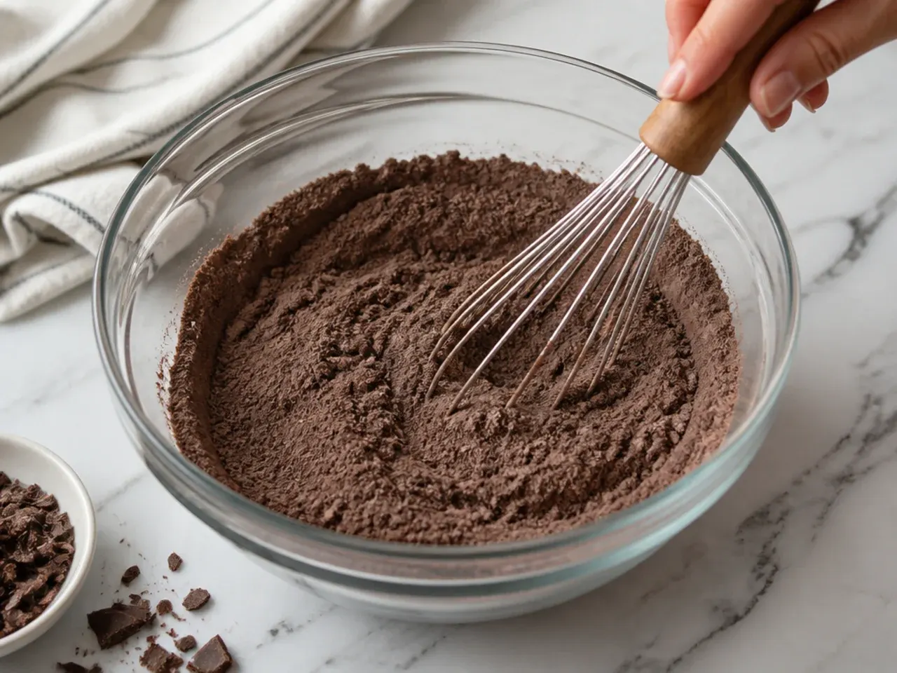 easy black cake — step 4: combine the dry ingredients