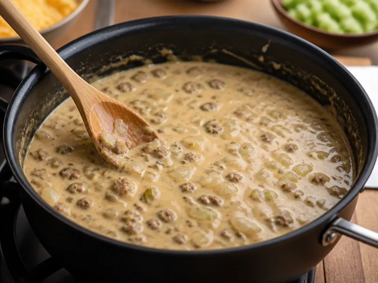 easy cheeseburger soup recipe step 3