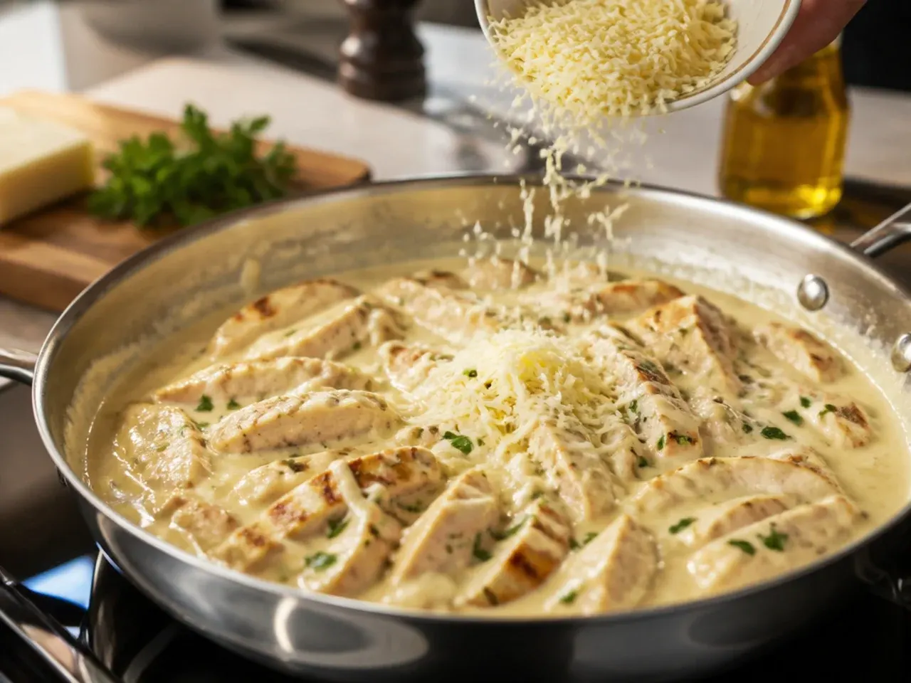 easy chicken alfredo recipe recipe step 6
