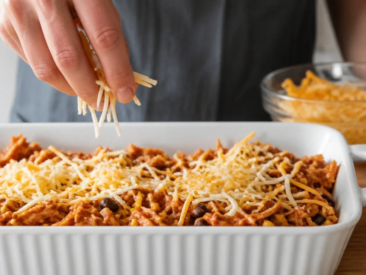 easy chicken enchilada casserole recipe step 5