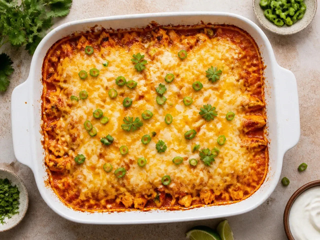 Budget pantry ingredients including tinned chicken and value cheese for enchilada casserole