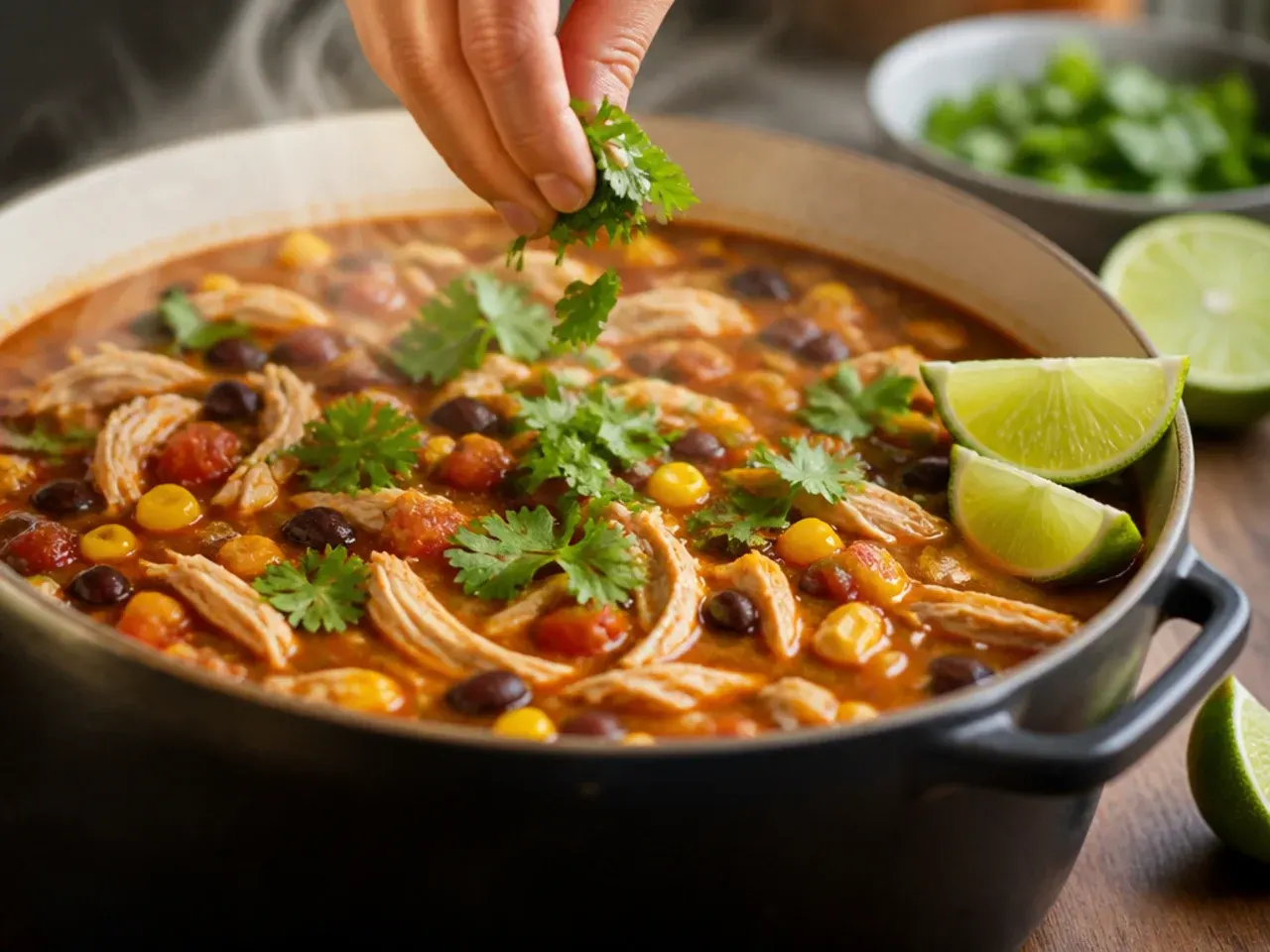 easy chicken tortilla soup recipe step 6
