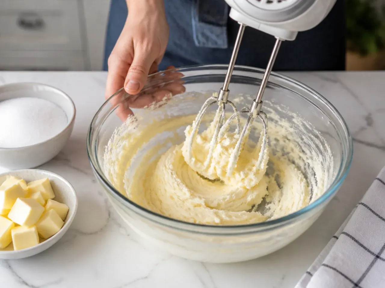 easy dinosaur cake — step 2: cream the butter and sugar