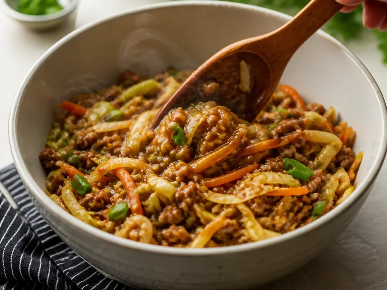 easy egg roll in a bowl recipe step 6