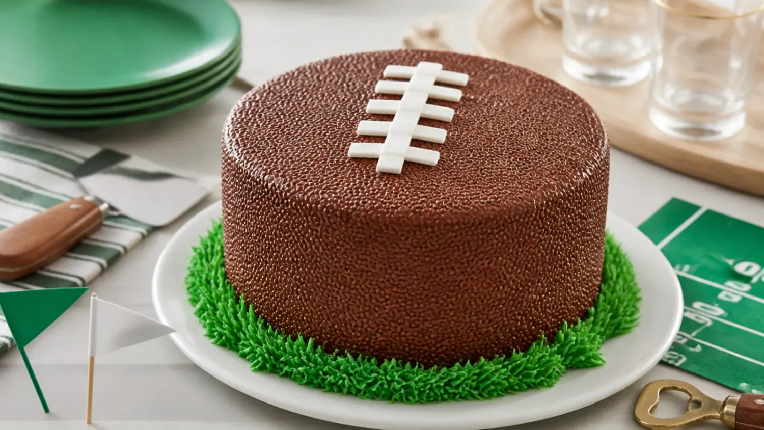 easy football cake — 20 Easy Football Cakes Anyone Can Make