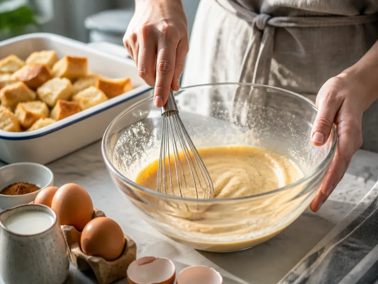 easy french toast casserole recipe step 2