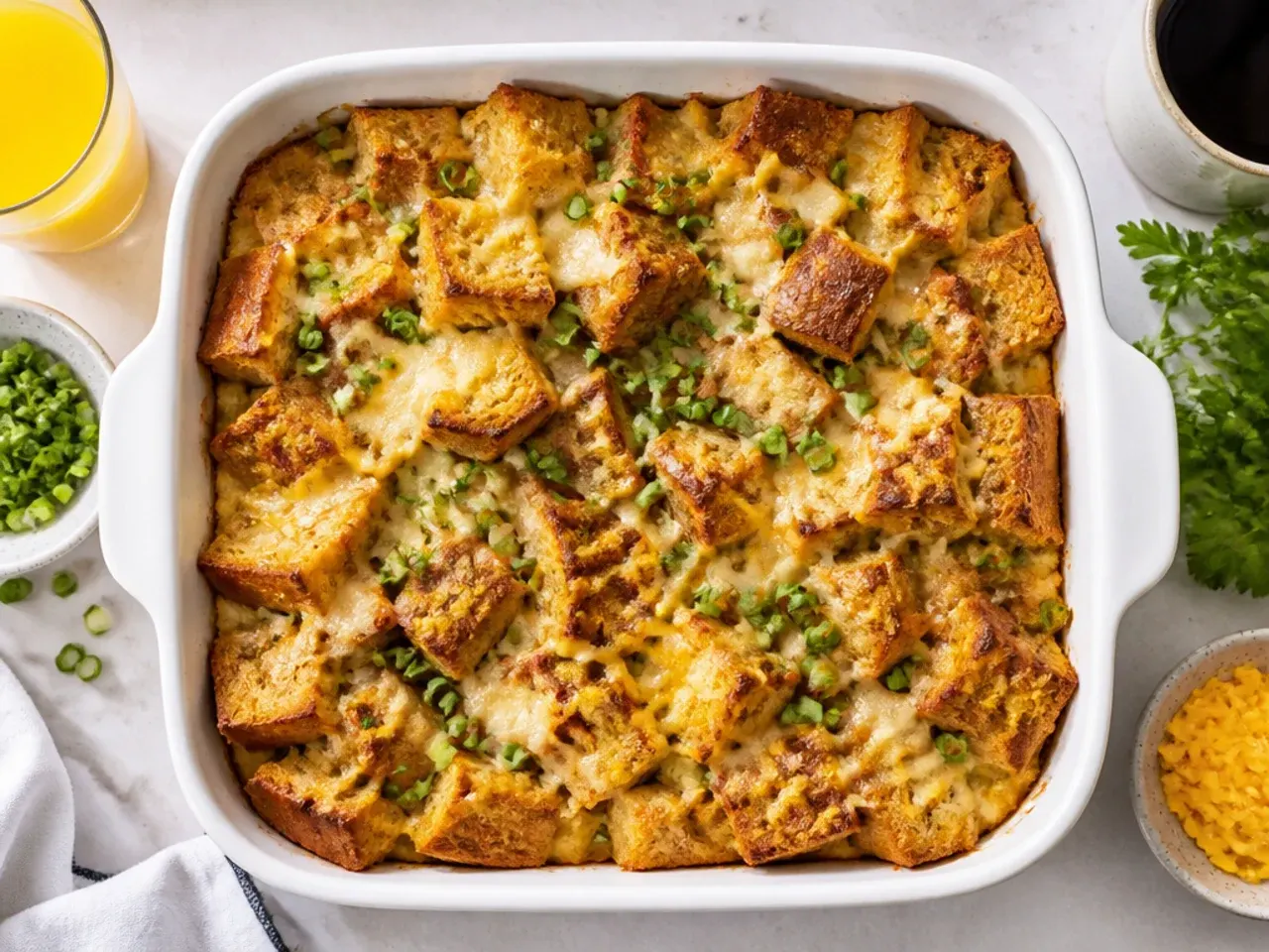 Budget-friendly easy french toast casserole made with everyday sliced bread