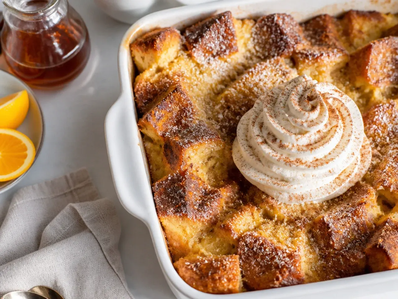 Quick shallow-dish easy french toast casserole ready in under 30 minutes