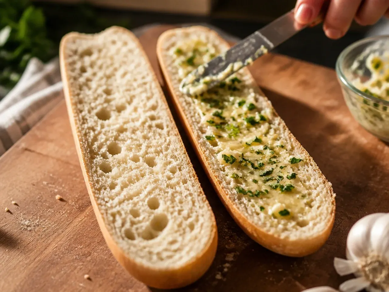 easy garlic bread recipe recipe step 2