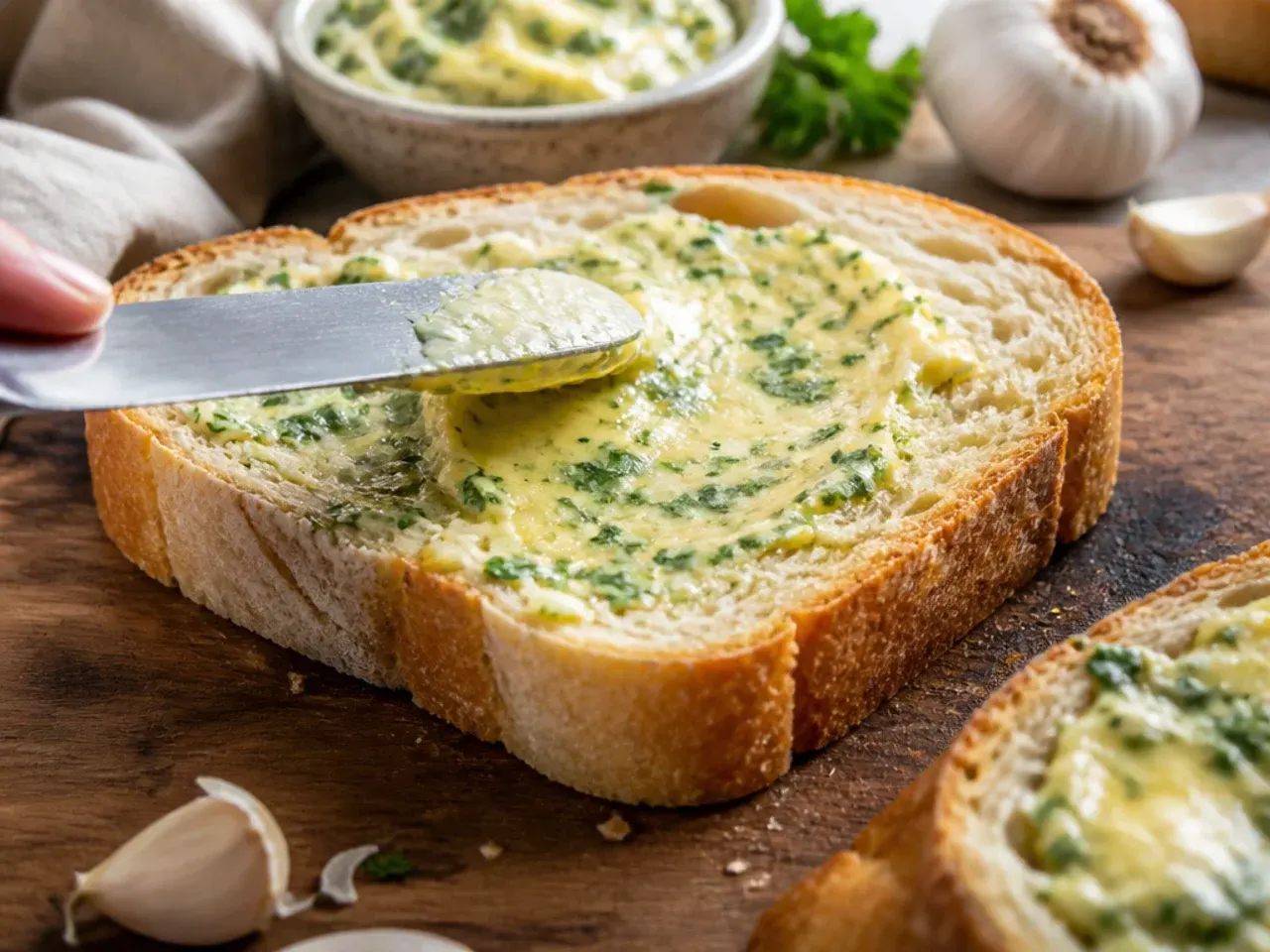 easy garlic bread recipe recipe step 3