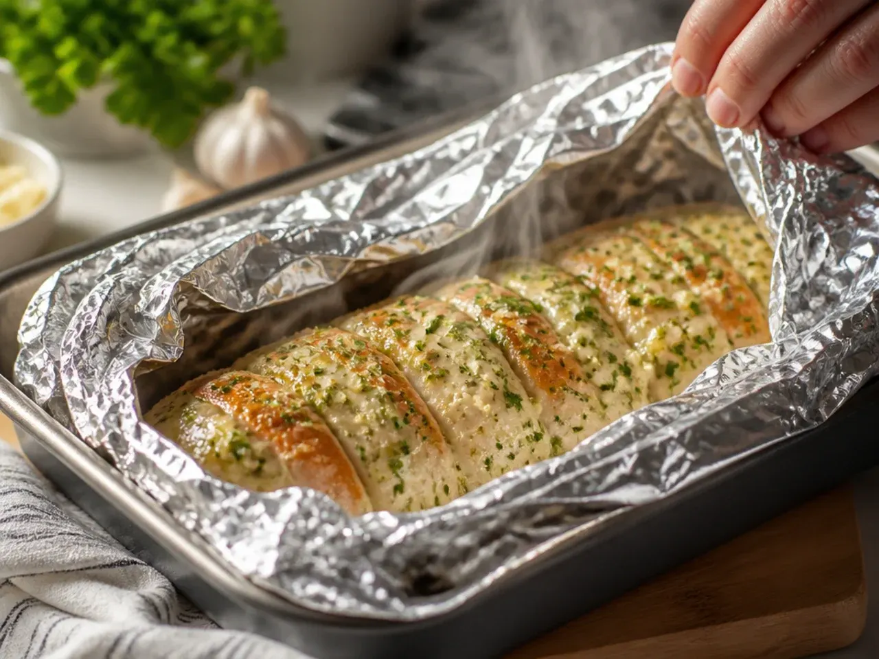 easy garlic bread recipe recipe step 4