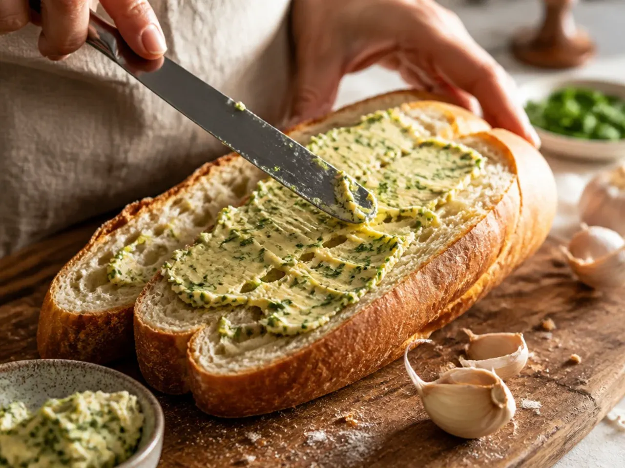 easy garlic bread recipe step 2
