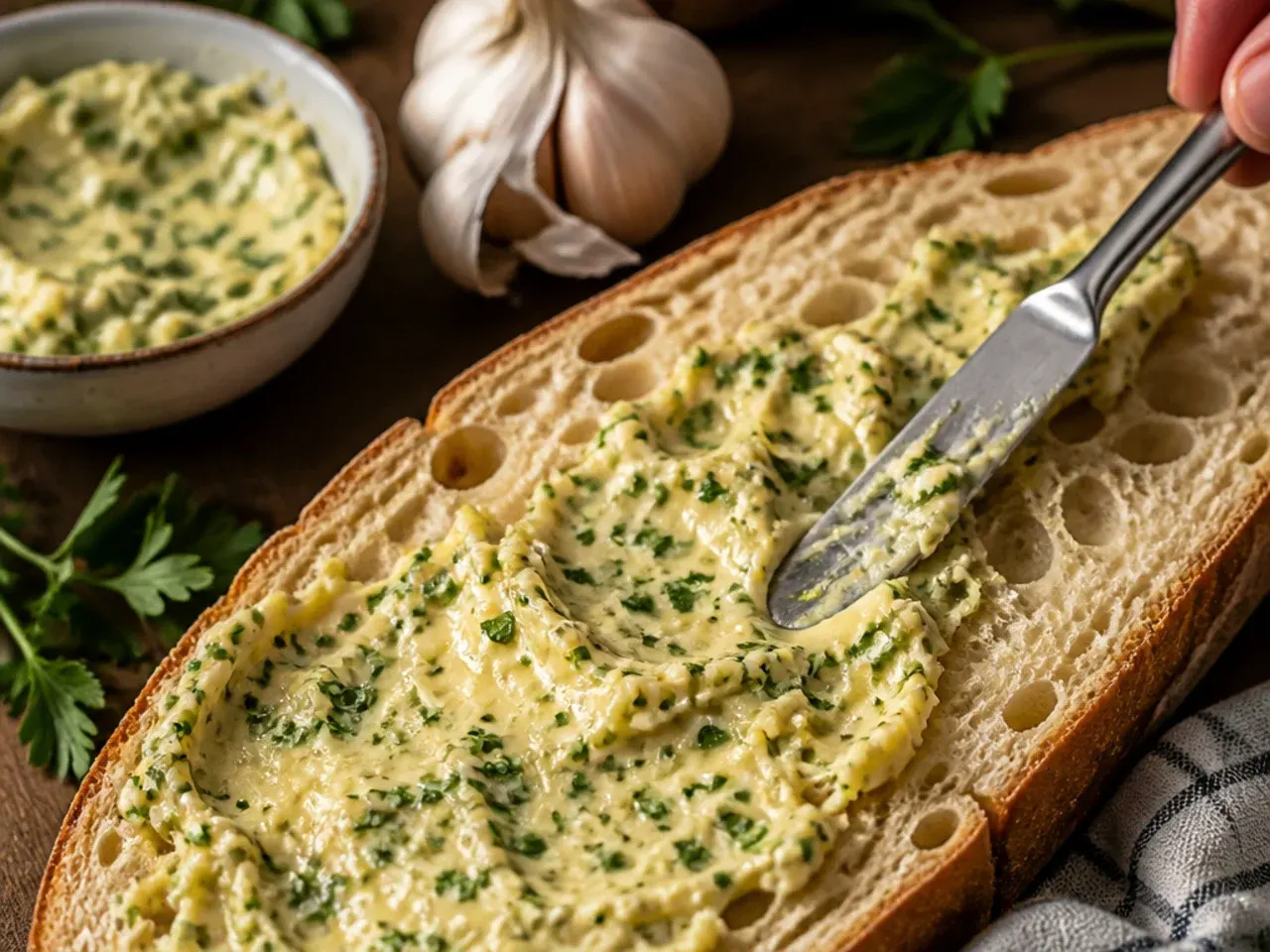 easy garlic bread recipe step 3