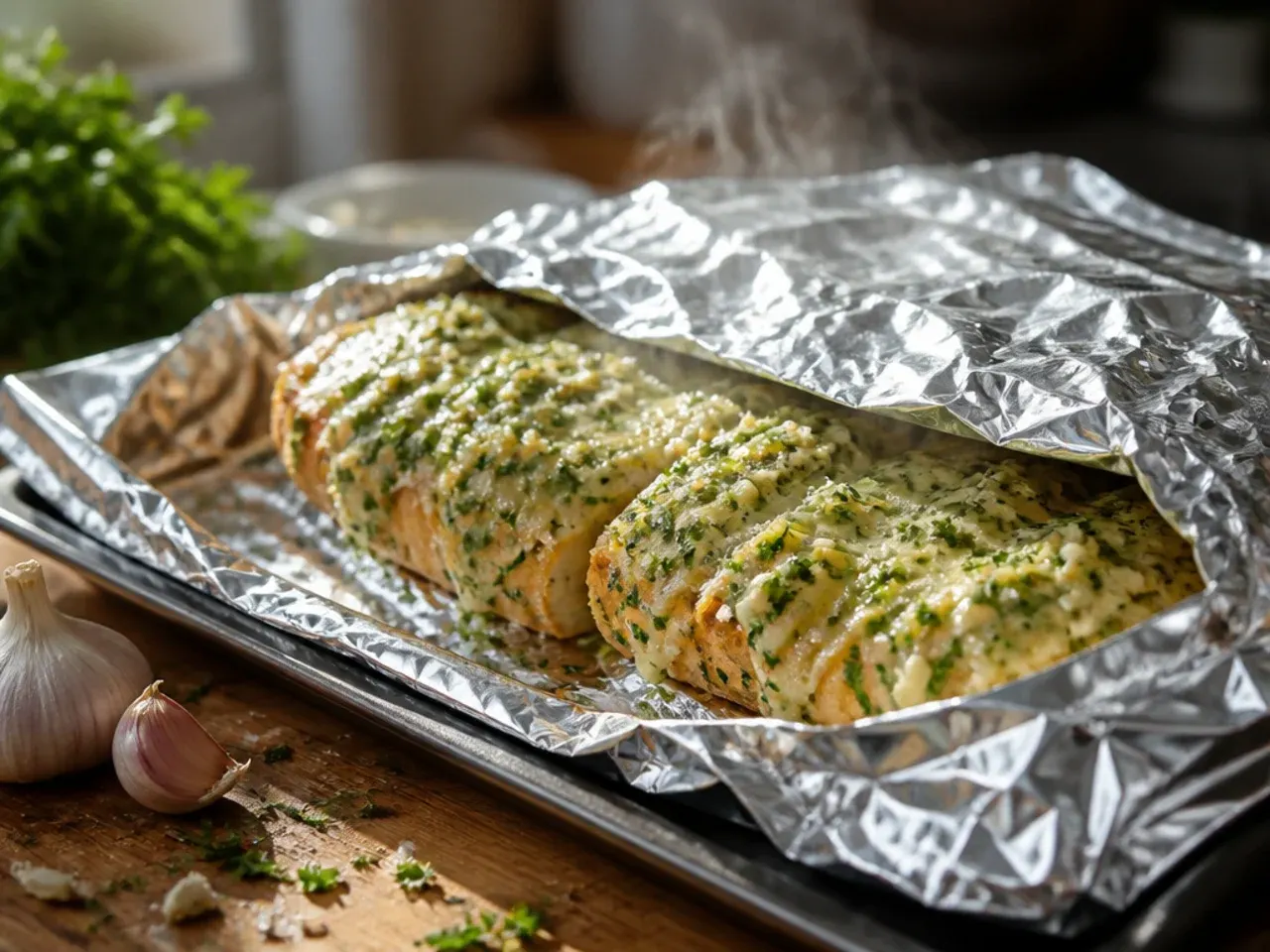 easy garlic bread recipe step 4