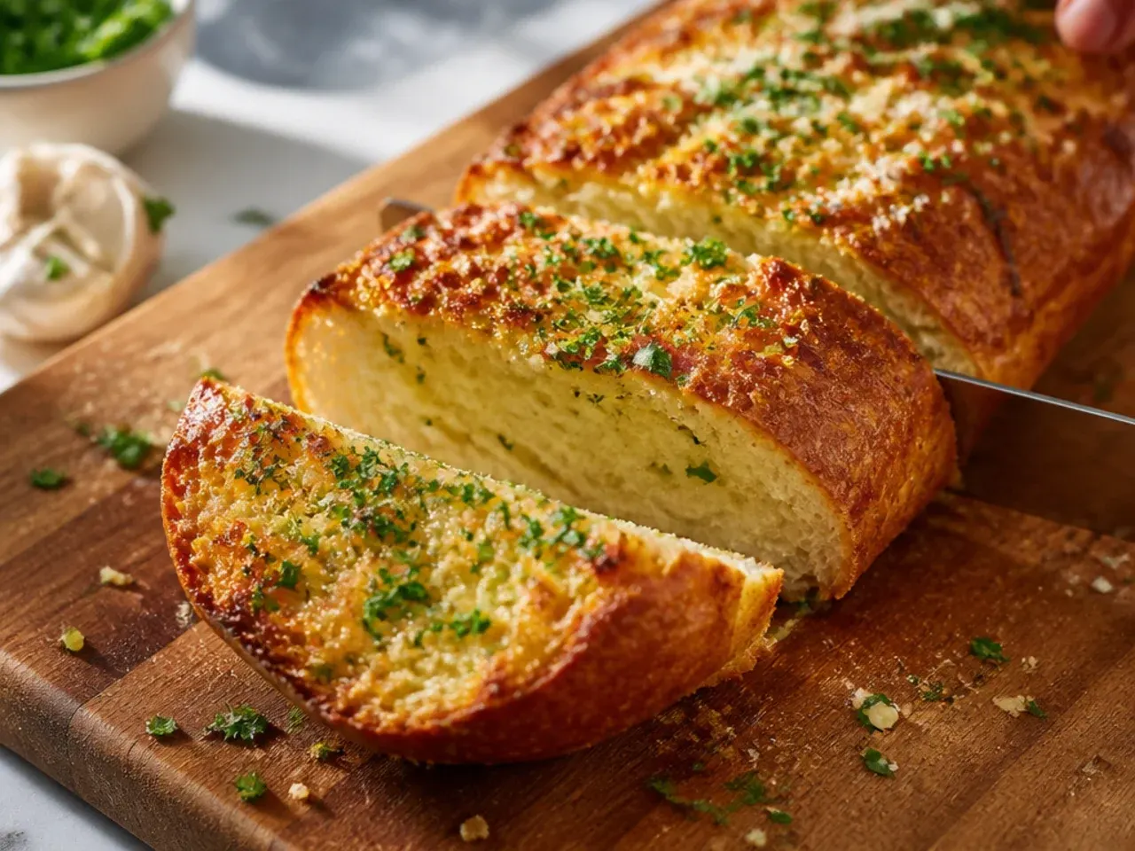 easy garlic bread recipe step 7