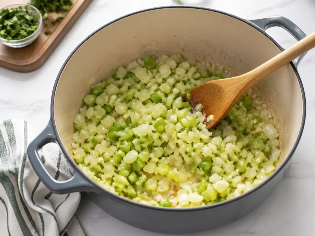 easy gumbo recipe — step 3: cook the trinity