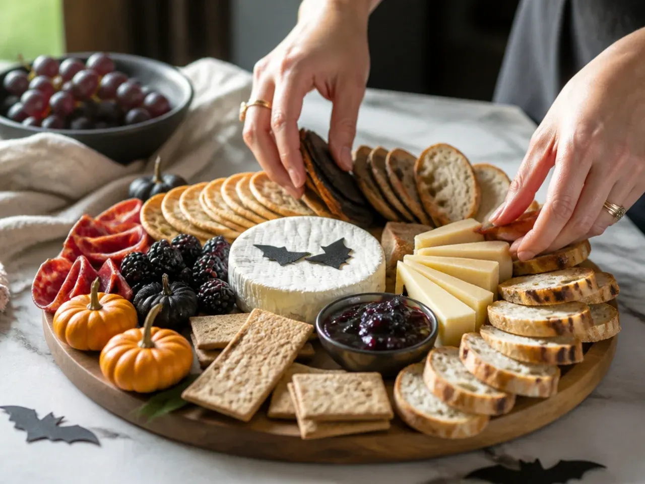 easy halloween charcuterie board recipe step 5