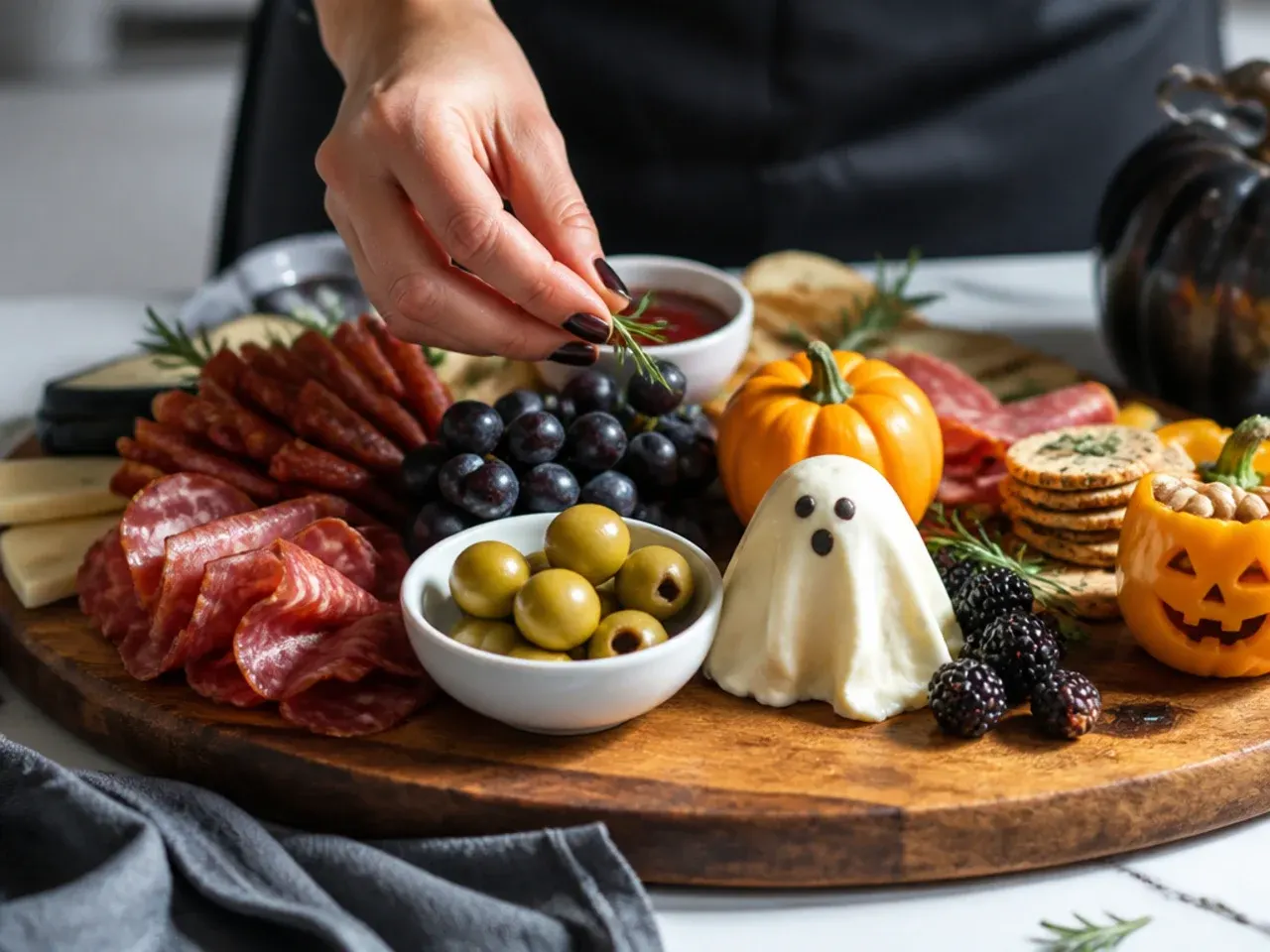 easy halloween charcuterie board recipe step 7