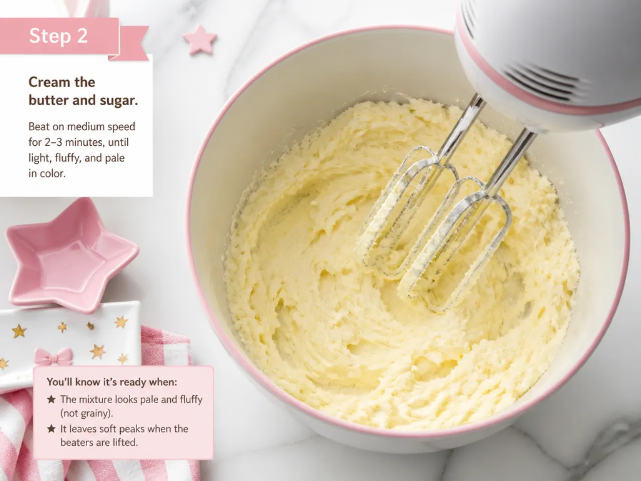 easy hello kitty cake — step 2: cream the butter and sugar